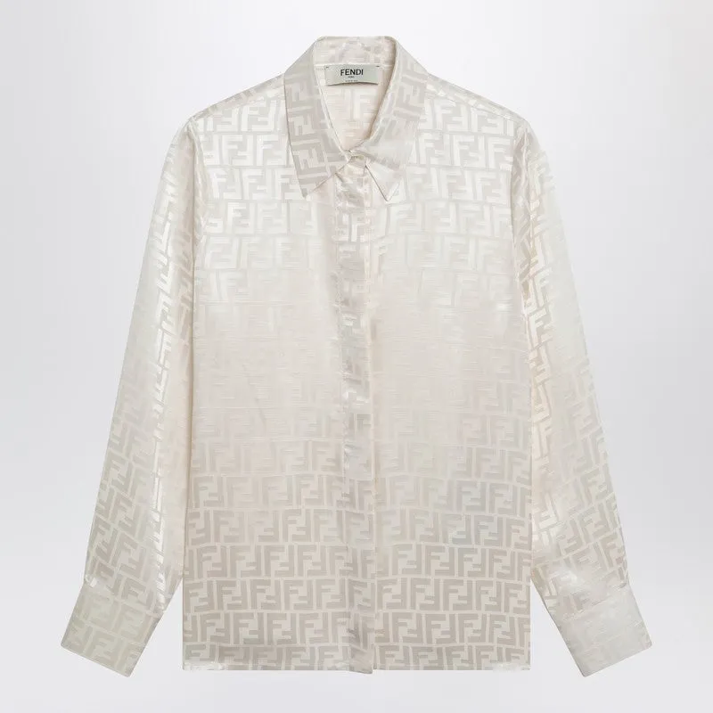 White Ff Silk Shirt sold by Wanan Luxury