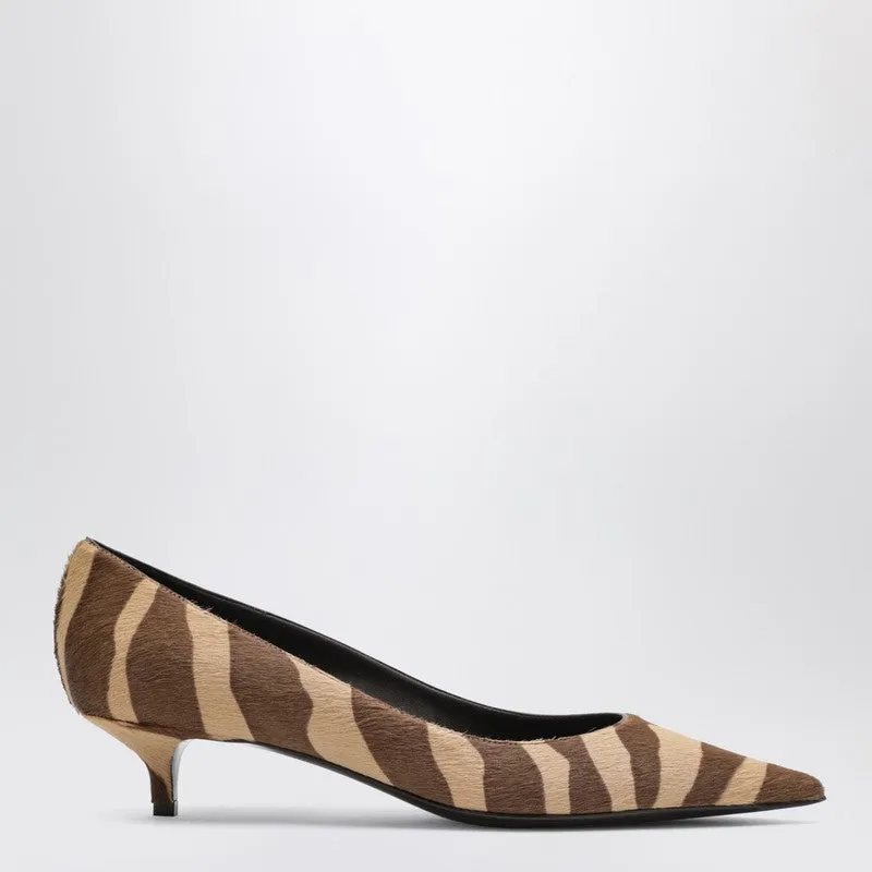 Amelia Pumps In Zebra-Print Pony Hair made by Jimmy Choo
