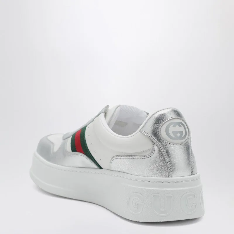 White/Silver Sneakers With Oversized Sole sold by Wanan Luxury product image thumbnail 2