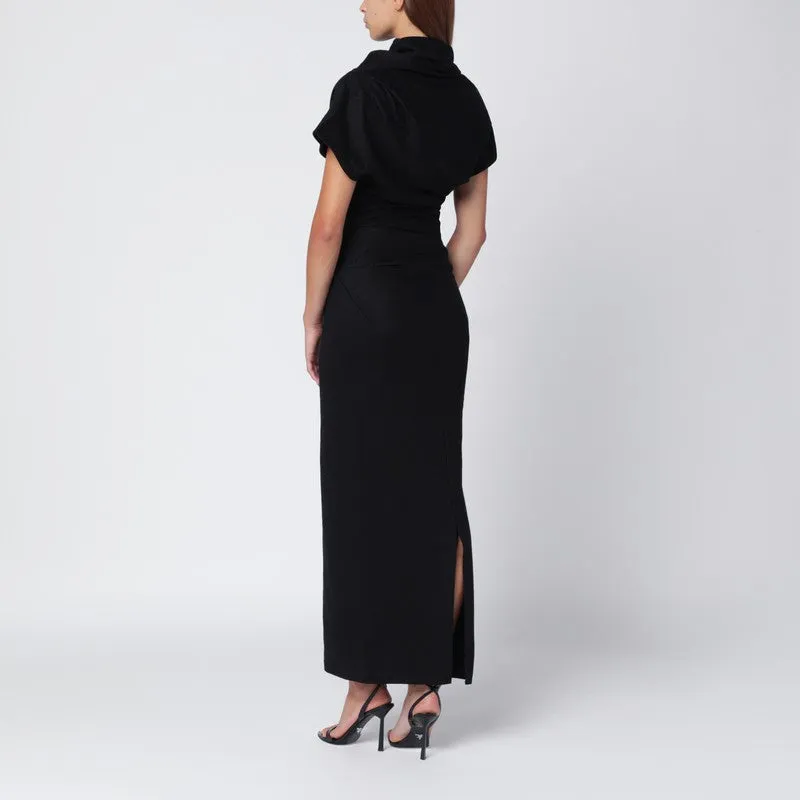 Black Wool Midi Dress sold by Wanan Luxury product image thumbnail 2