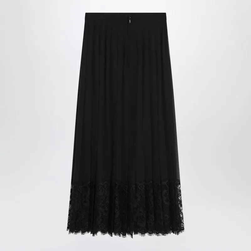 Gonna Midi In Chiffon And Black Lace sold by Wanan Luxury product image thumbnail 2