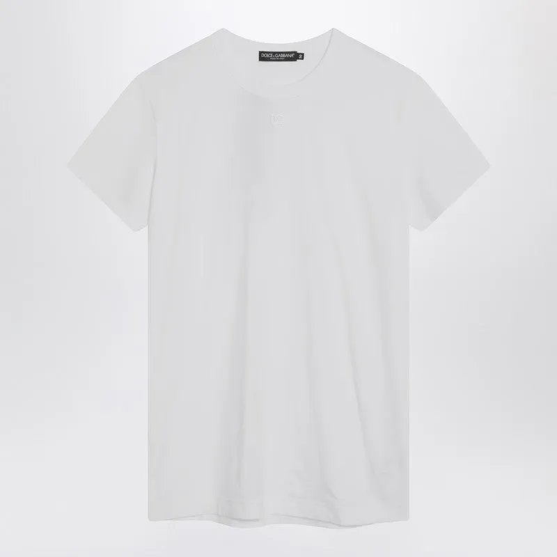 White T-Shirt With Logo Embroidery sold by Wanan Luxury