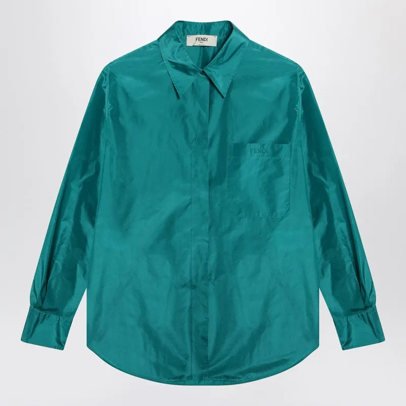 Jade Green Silk Shirt sold by Wanan Luxury