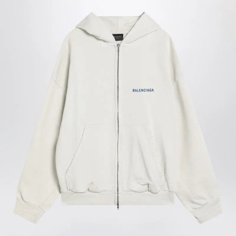 White Balenciaga Back Sweatshirt Regular Fit sold by Wanan Luxury