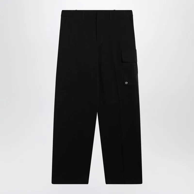 Black Gabardine Trousers sold by Wanan Luxury