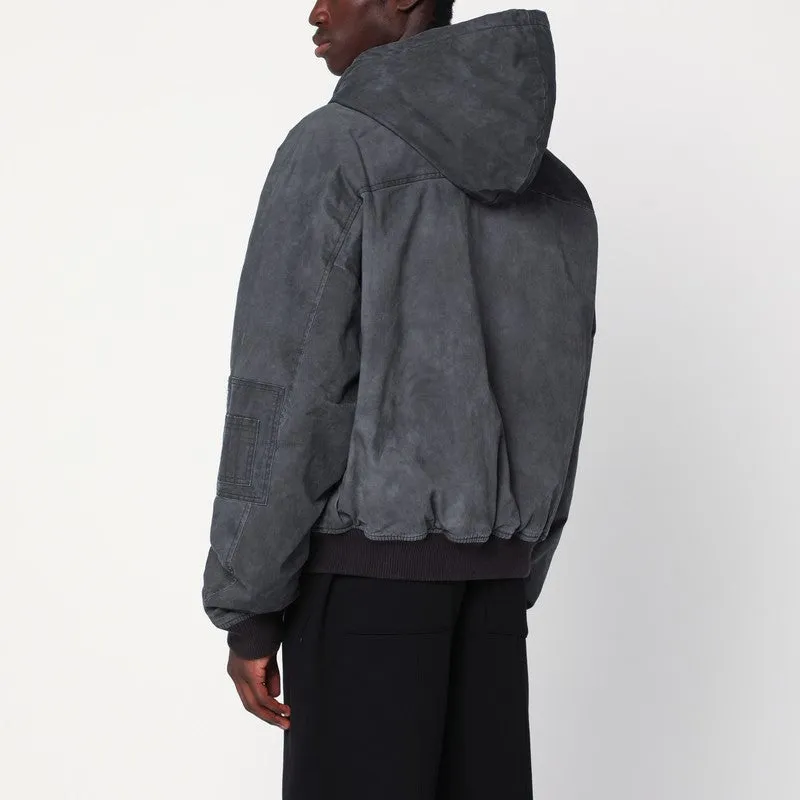 Black Faded Hooded Jacket sold by Wanan Luxury product image thumbnail 2