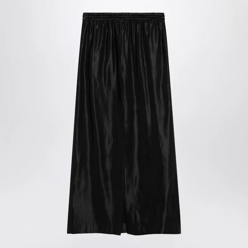 Black Skirt In Linen And Silk sold by Wanan Luxury product image thumbnail 2