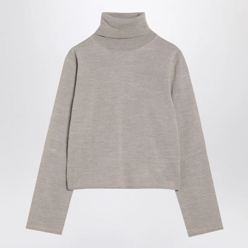 Beige Wool Blend Turtleneck Sweater sold by Wanan Luxury
