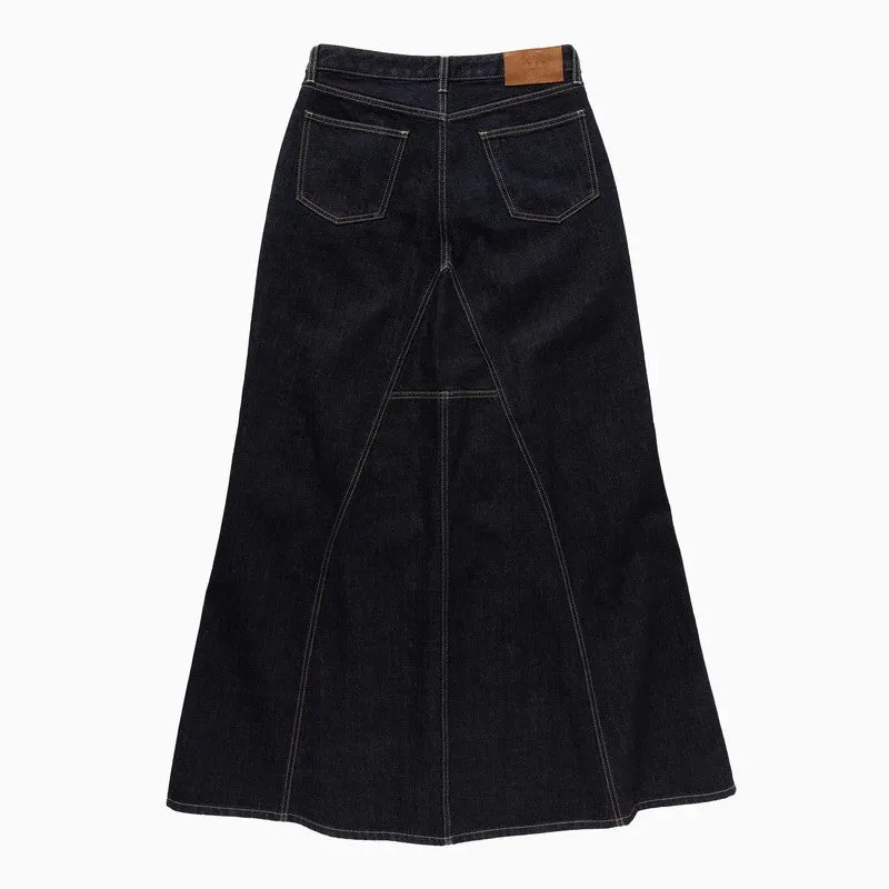 Long Denim Skirt Dark Blue sold by Wanan Luxury product image thumbnail 2