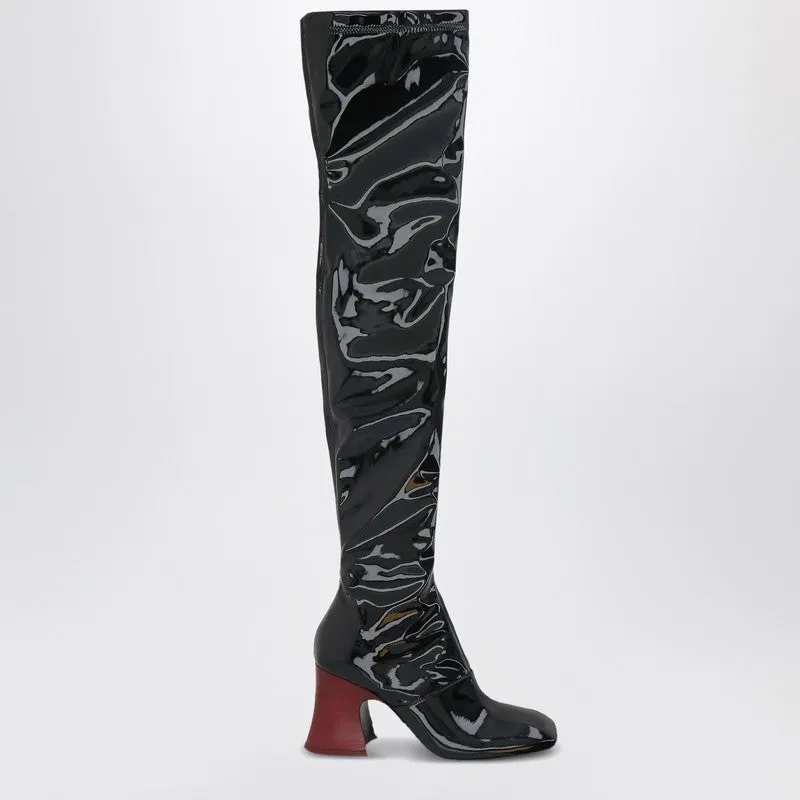Janis Over-The-Knee Boots In Black sold by Wanan Luxury