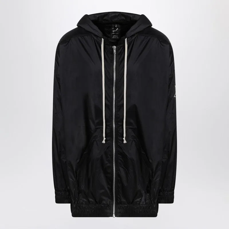 Lightweight Black Zip Jacket In Nylon sold by Wanan Luxury