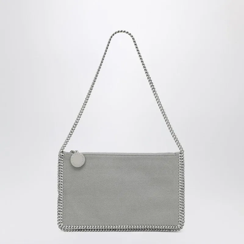 Falabella Shoulder Pouch Bag Light Grey made by Stella McCartney