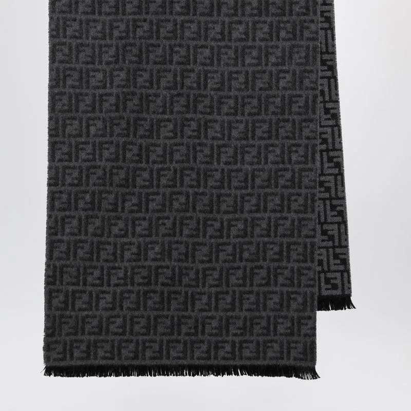 Grey Ff Wool Scarf sold by Wanan Luxury product image thumbnail 2