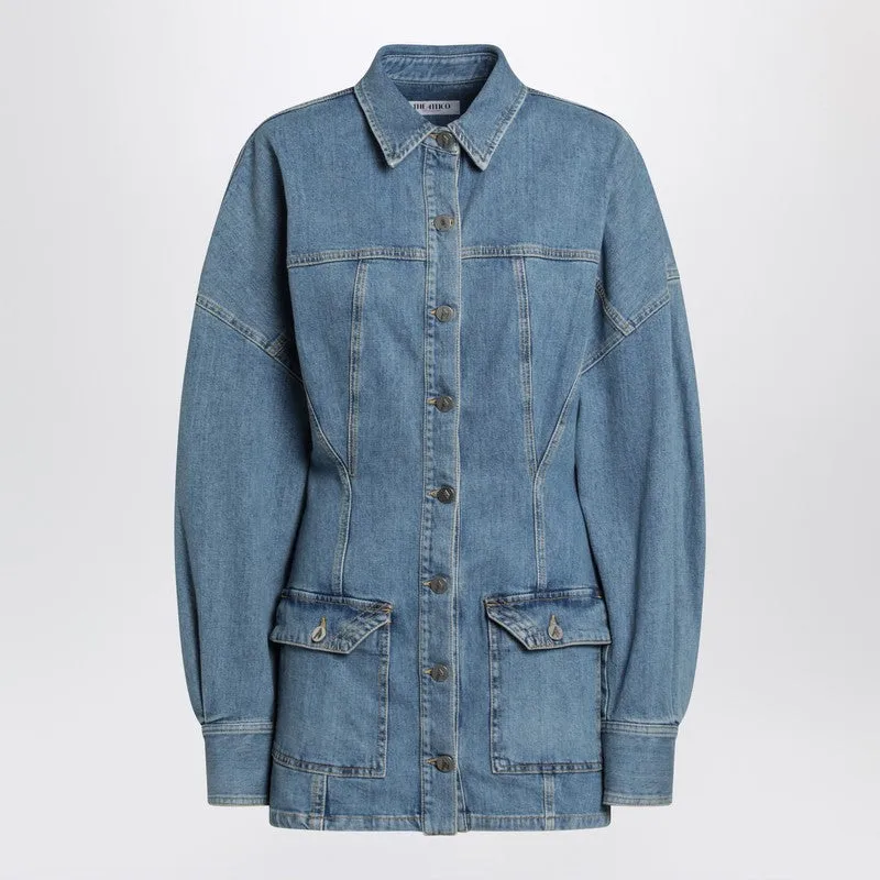 Light Blue Denim Mini Dress sold by Wanan Luxury