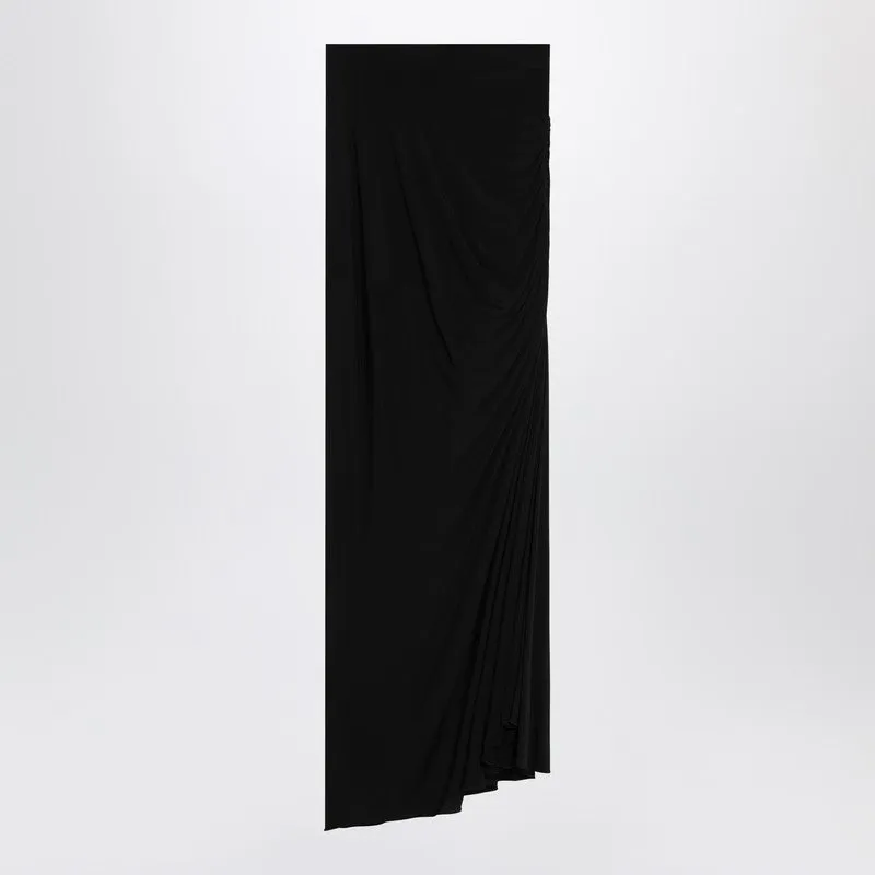 Long Draped Black Skirt In Jersey sold by Wanan Luxury product image thumbnail 2