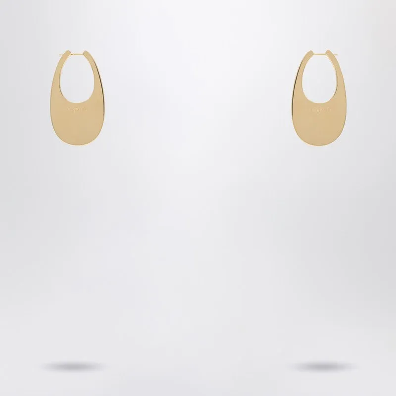 Large Golden Swipe Earrings sold by Wanan Luxury