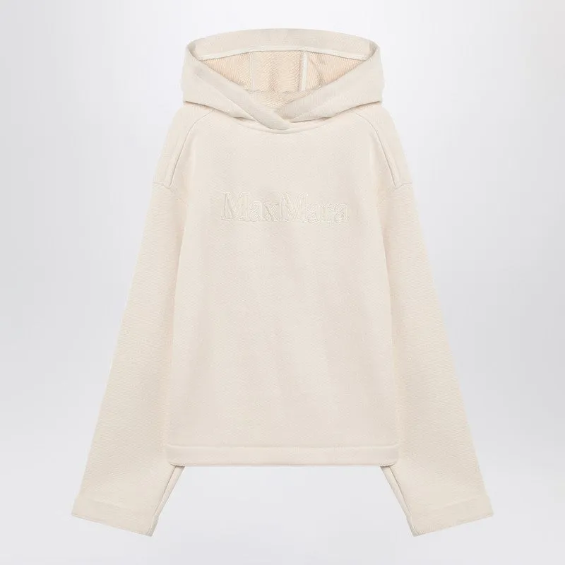 White Cotton Hoodie sold by Wanan Luxury
