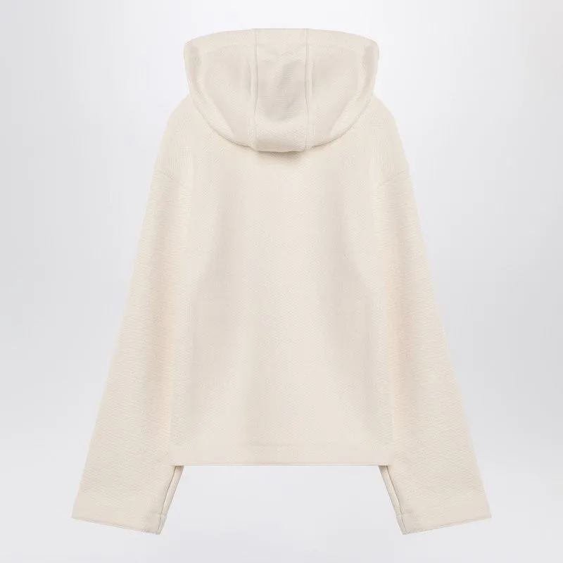 White Cotton Hoodie sold by Wanan Luxury product image thumbnail 2