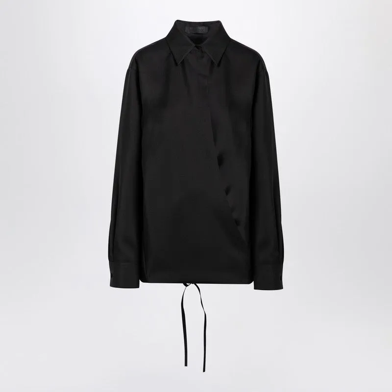 Black Shirt With Drawstring sold by Wanan Luxury