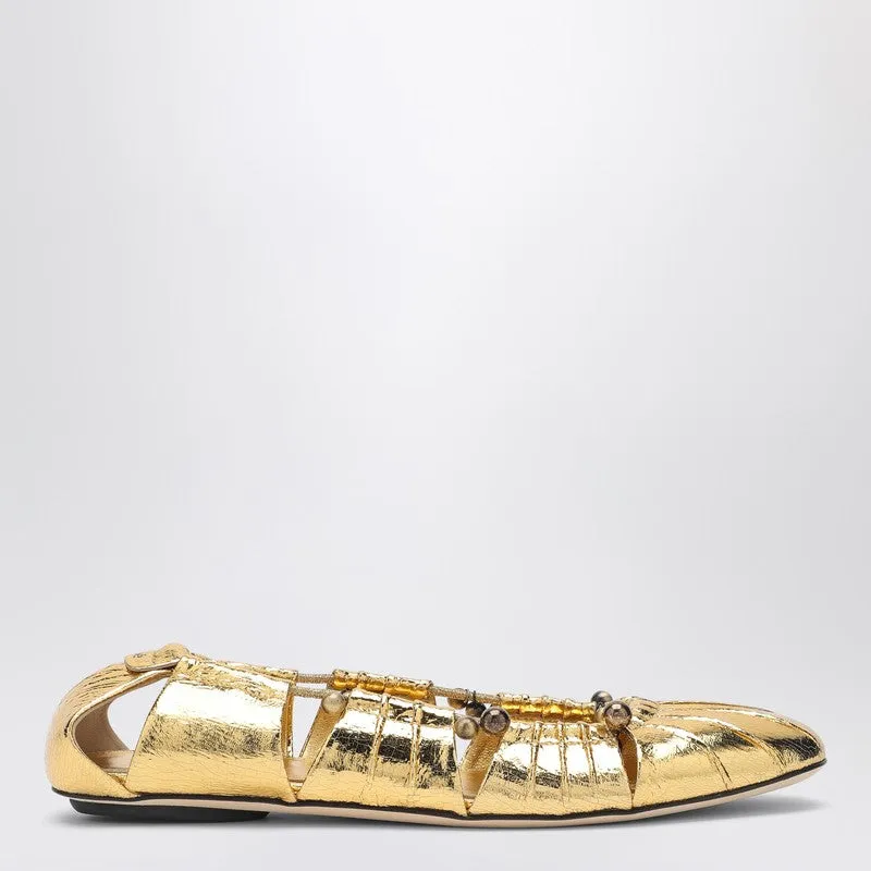 Metallic Gold Ballerina sold by Wanan Luxury