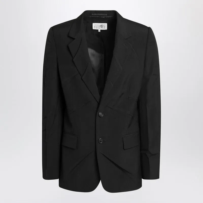 Black Wool-Blend Jacket sold by Wanan Luxury