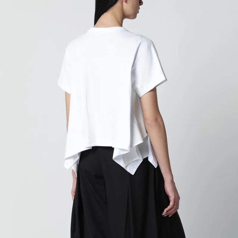 White Cropped Cotton T-Shirt sold by Wanan Luxury product image thumbnail 2