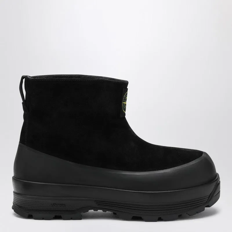 Black Suede Ankle Boot With Logo sold by Wanan Luxury