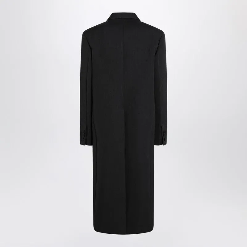 Long Double-Breasted Grey Wool Coat sold by Wanan Luxury product image thumbnail 2