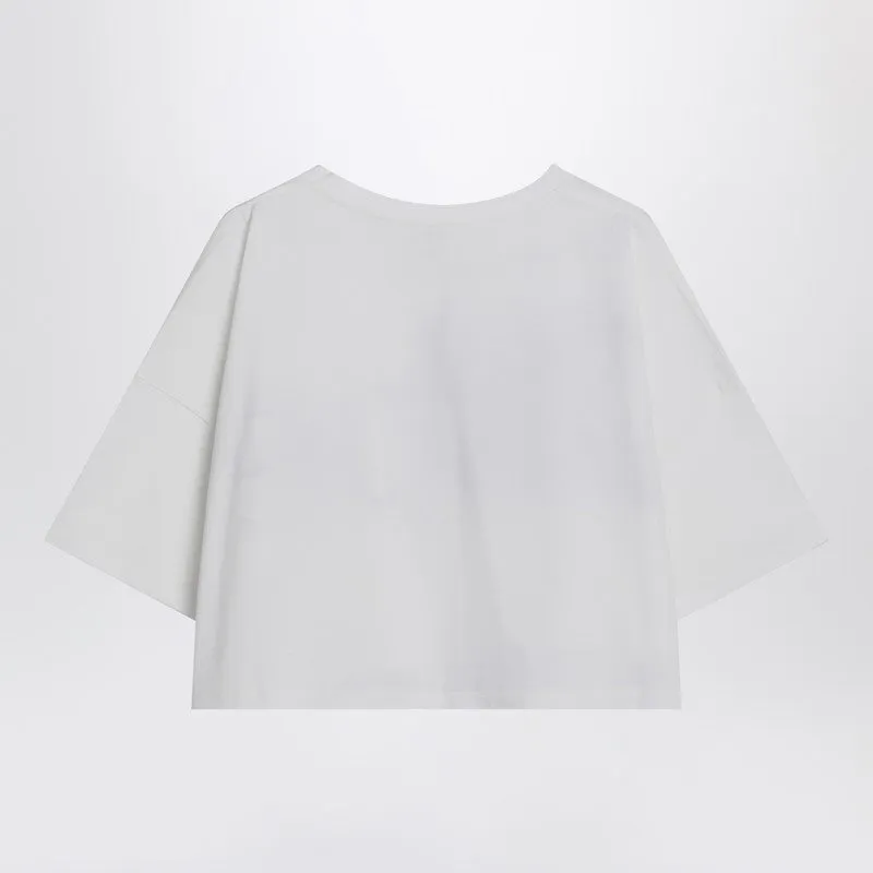 White Boxy T-Shirt With Logo Print sold by Wanan Luxury product image thumbnail 2