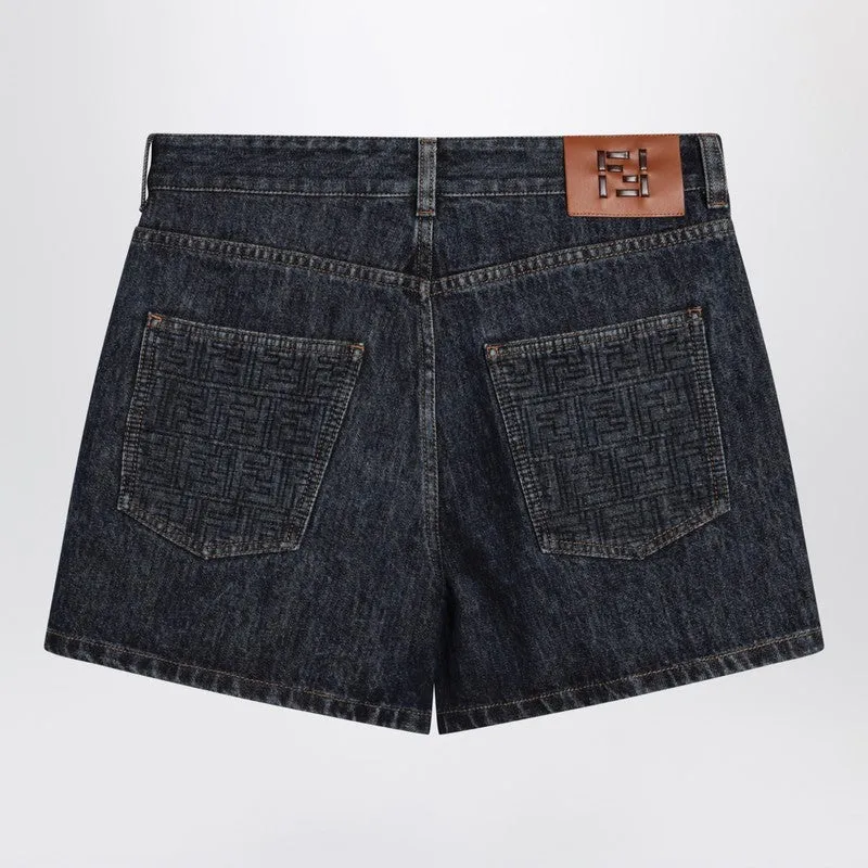 Dark Blue Denim Shorts sold by Wanan Luxury product image thumbnail 2