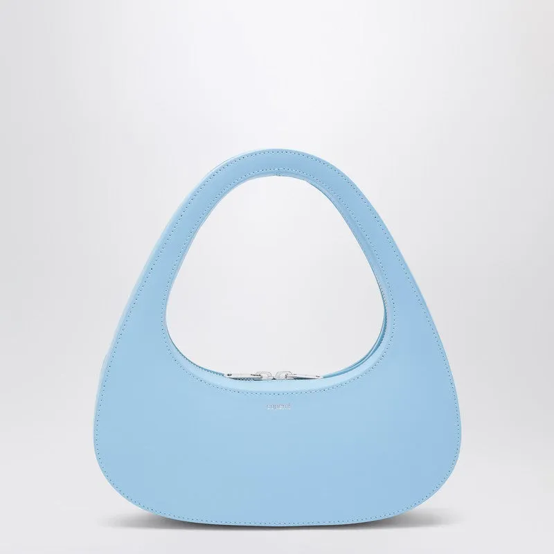 Micro Baguette Swipe Bag Light Blue Leather sold by Wanan Luxury
