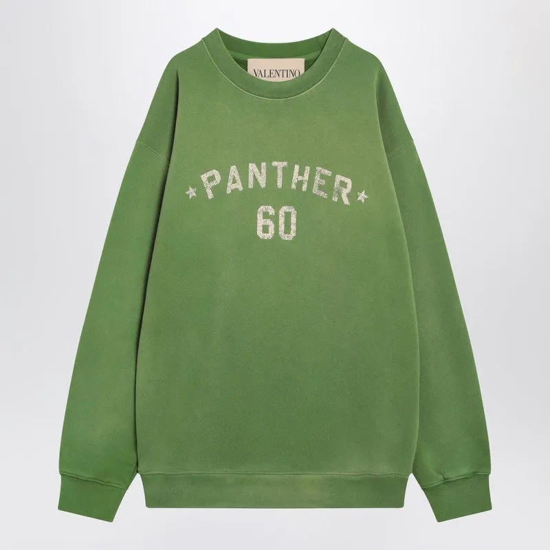 Crew Neck Sweatshirt Chez Valentino Green sold by Wanan Luxury