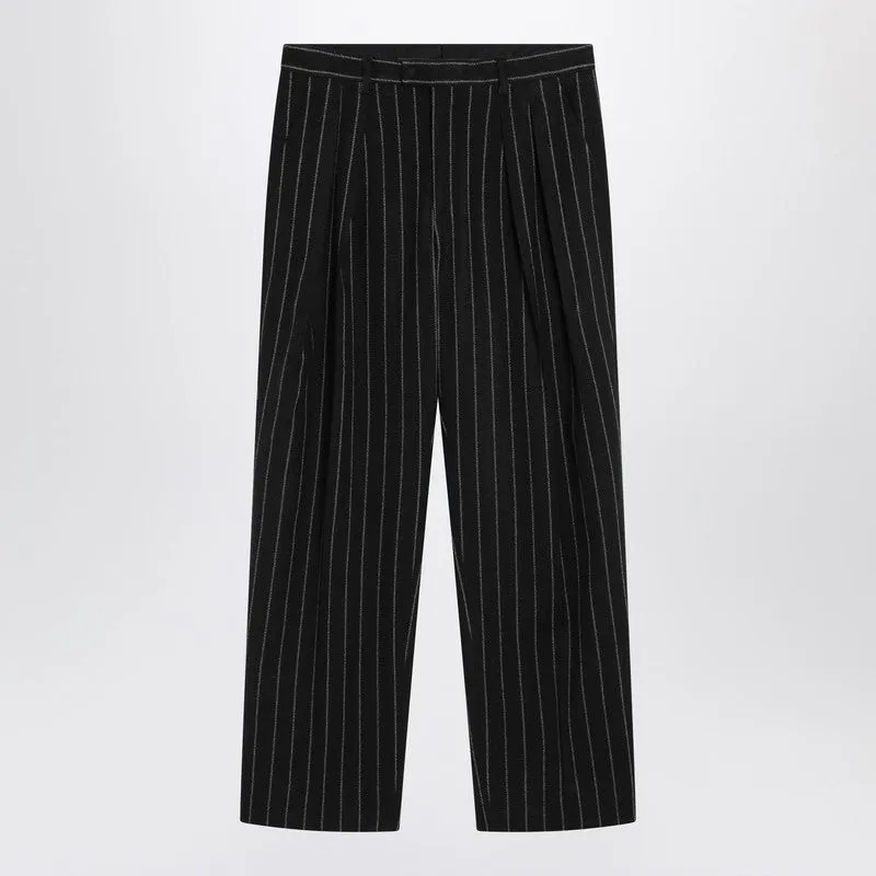 Striped Wool-Blend Trousers sold by Wanan Luxury