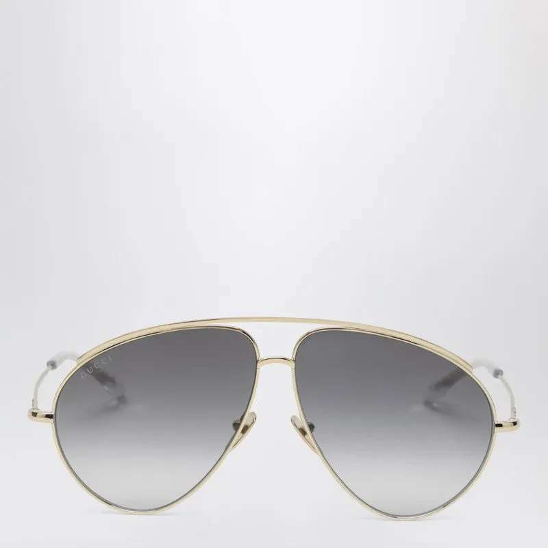 Gold Metal Aviator Sunglasses made by Gucci