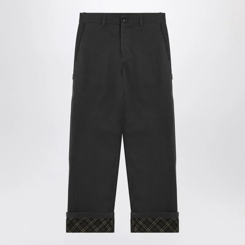 Black Trousers With Check Pattern Lapels sold by Wanan Luxury
