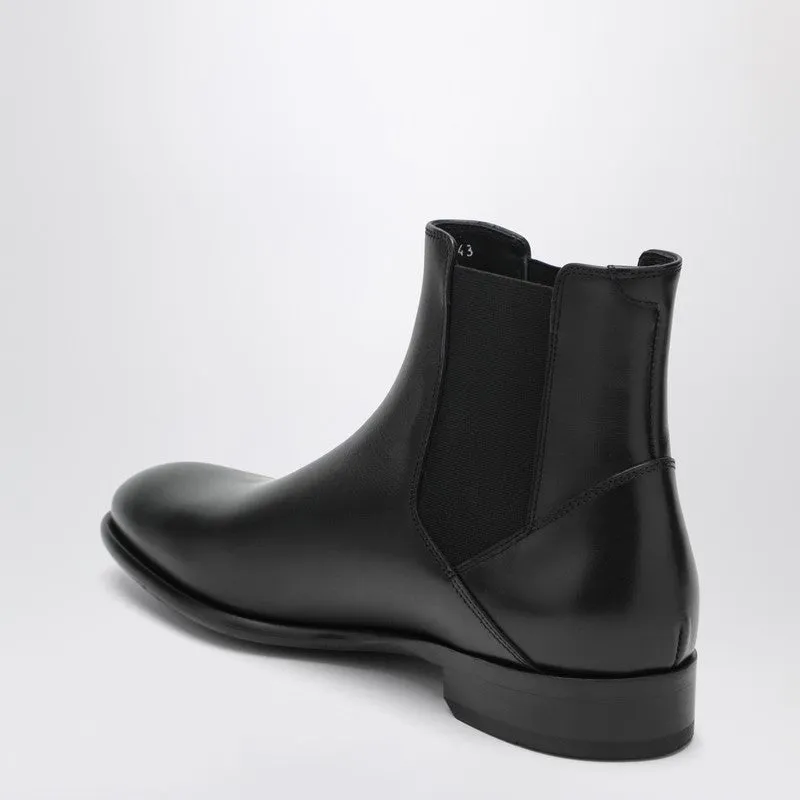 Black Smooth Leather Ankle Boots sold by Wanan Luxury product image thumbnail 2