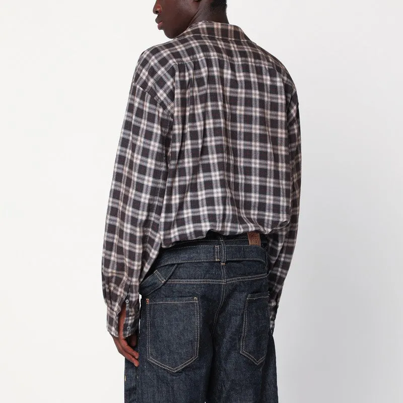Charcoal Cotton Checked Shirt sold by Wanan Luxury product image thumbnail 2