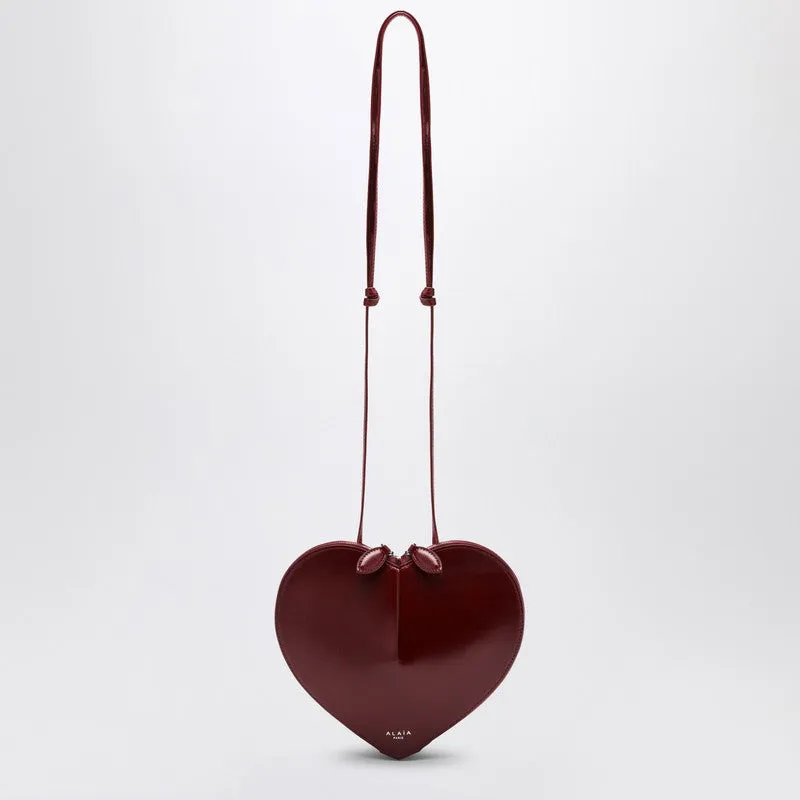 Le Coeur Bordeaux Leather Bag sold by Wanan Luxury
