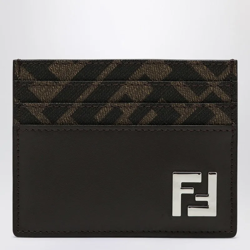 Squared Ff Brown Card Holder sold by Wanan Luxury