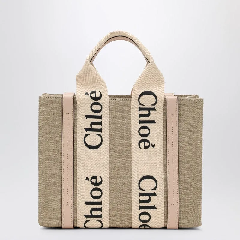 Woody Little Bag In Beige Canvas made by Chloe