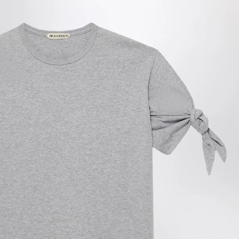 Grey T-Shirt With Knotted Sleeve sold by Wanan Luxury product image thumbnail 2