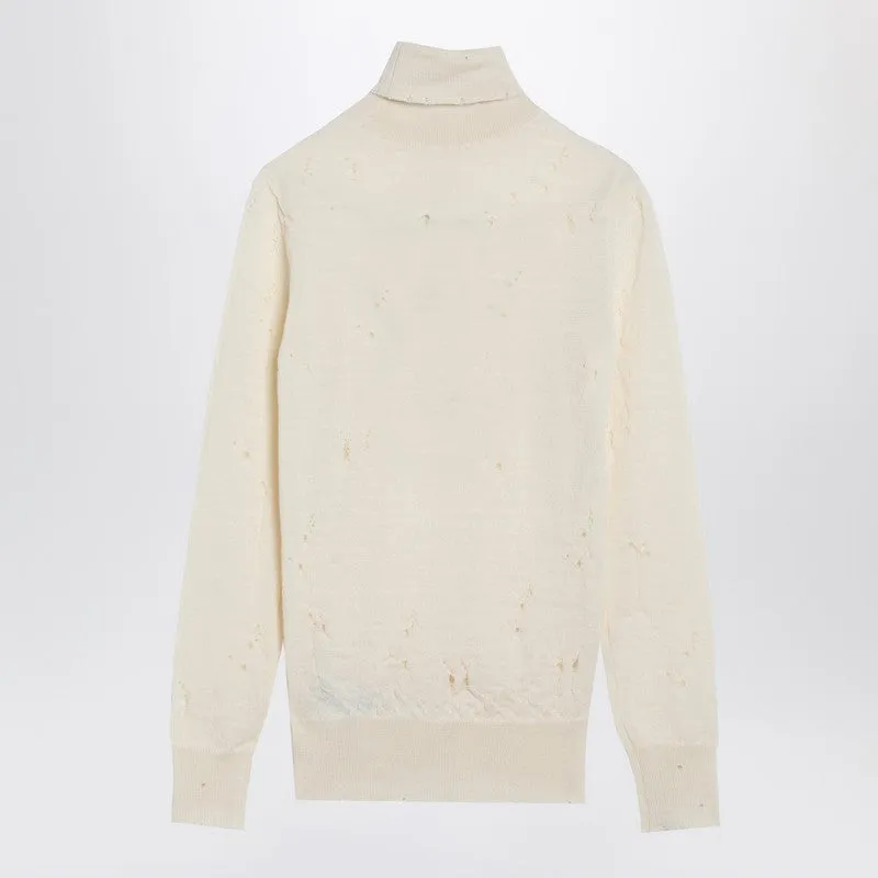 Distressed Turtleneck Sweater With Numeric Signature sold by Wanan Luxury product image thumbnail 2