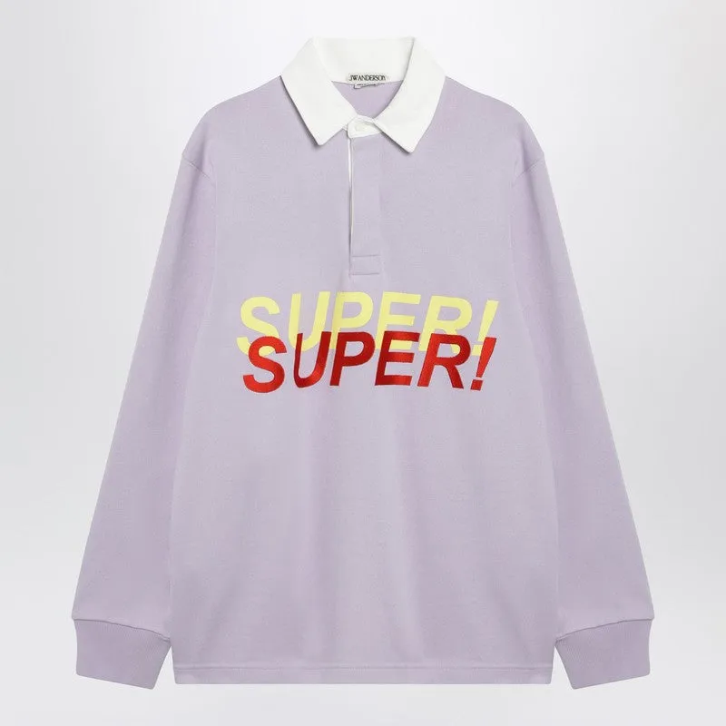 Lilac Super Super Polo Shirt sold by Wanan Luxury