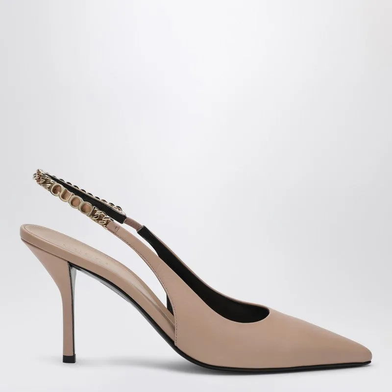 Signorina Slingback Pumps In Light Pink sold by Wanan Luxury