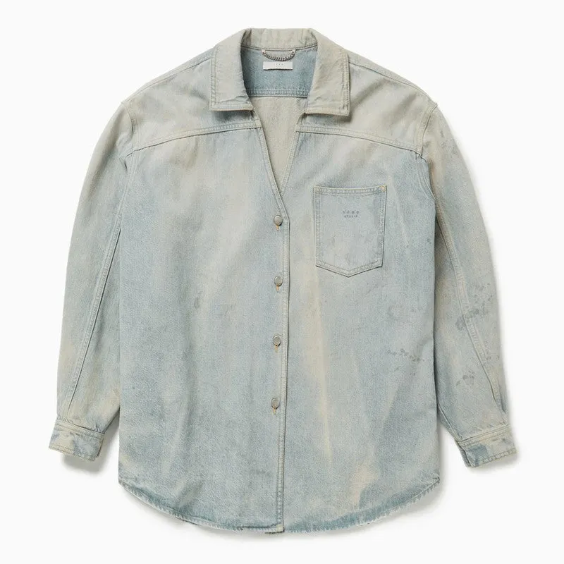 Light Blue Denim Overshirt sold by Wanan Luxury