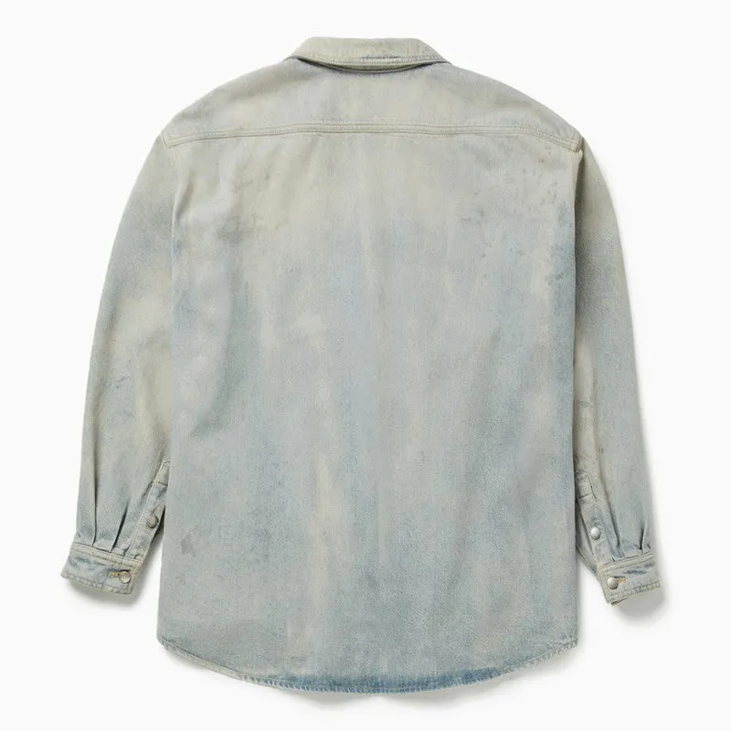 Light Blue Denim Overshirt sold by Wanan Luxury product image thumbnail 2