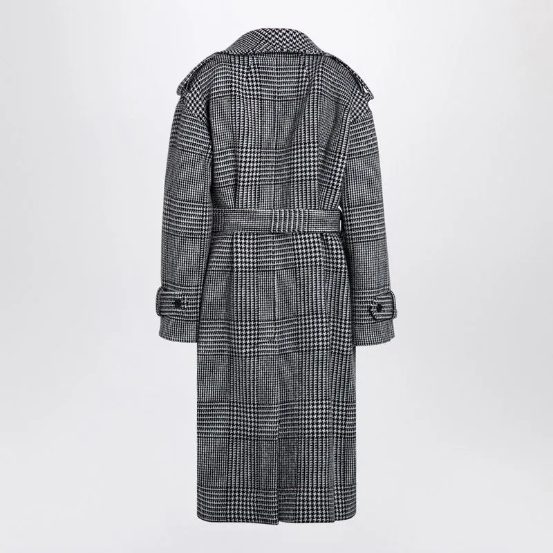 Houndstooth Wool Checked Coat sold by Wanan Luxury product image thumbnail 2