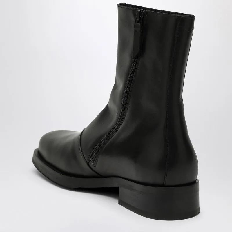 Black Leather Ankle Boot sold by Wanan Luxury product image thumbnail 2
