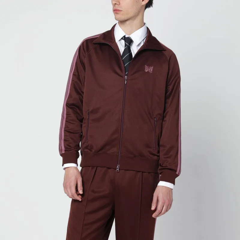 Brown/Antique-Rose Zip Track Jacket sold by Wanan Luxury