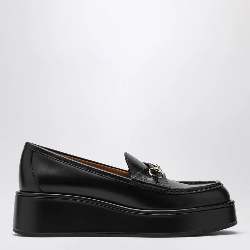 Black Loafer With Platform And Horsebitt sold by Wanan Luxury